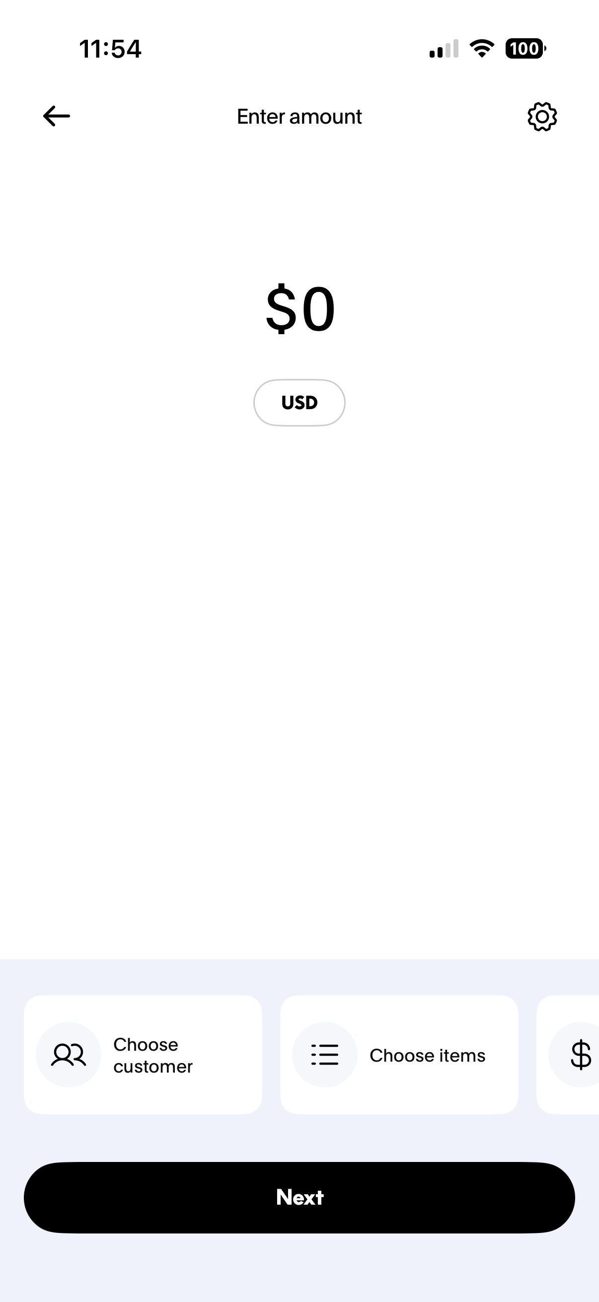 PayPal mobile invoice screen showing amount, customer, and item fields